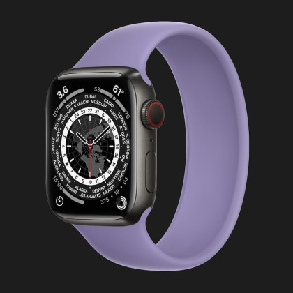 Apple Watch Series 7 41mm Edition Space Black Titanium Case with Solo Loop (English Lavender)